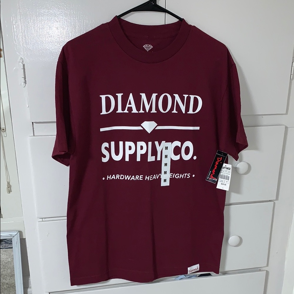 Diamond Supply Co Red Short Sleeve Tee